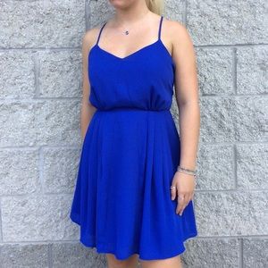 Periwinkle cross strap dress